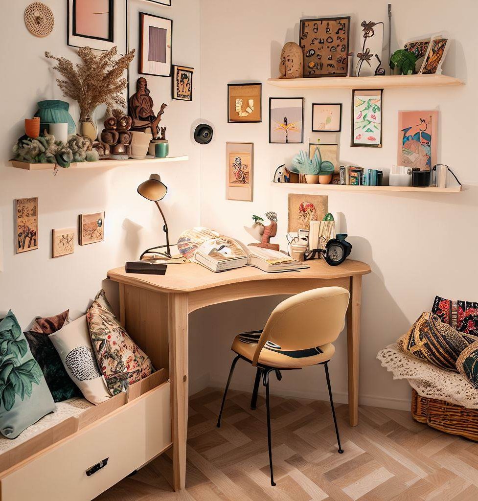 corner study desk - Creative Decoration Ideas for Small Bedrooms