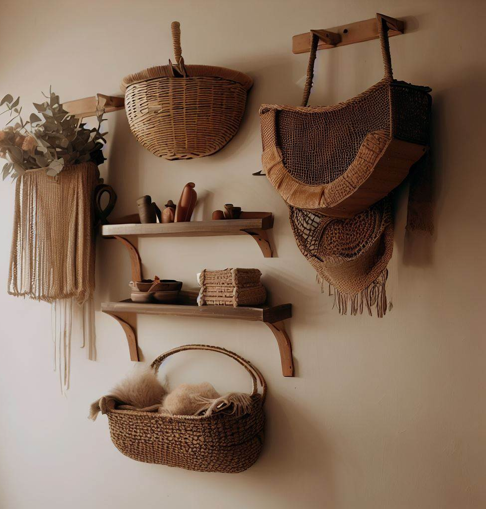 wall mounted baskets - Creative Decoration Ideas for Small Bedrooms