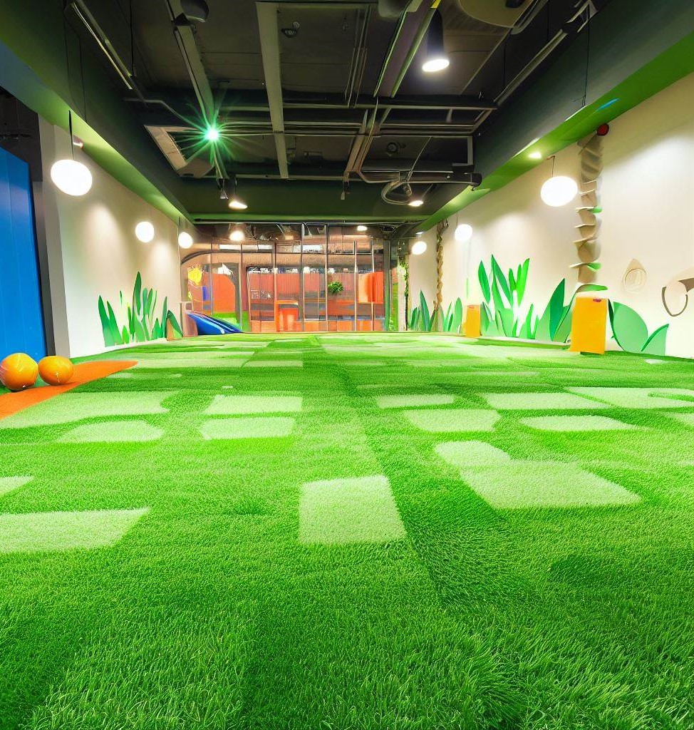 faux grass 2 - Enchanting Flooring Ideas for Kids' Room Decor