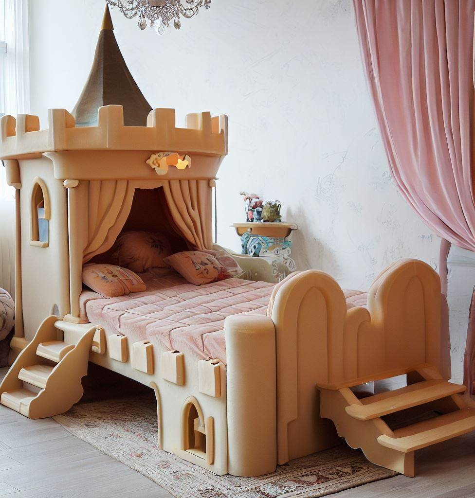castle bed brown - Bedazzling Bed Styles: A Guide to Kids' Room Decor