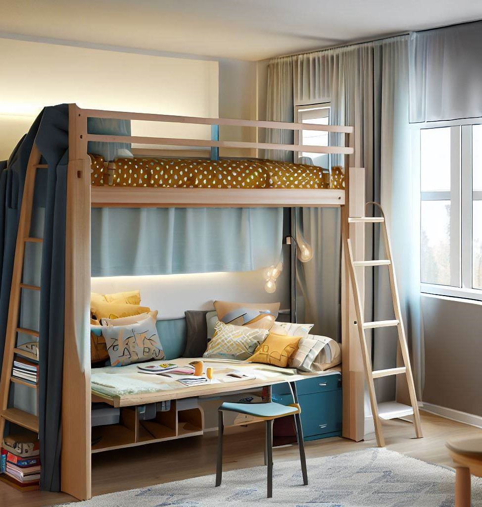 loft bed - Bedazzling Bed Styles: A Guide to Kids' Room Decor