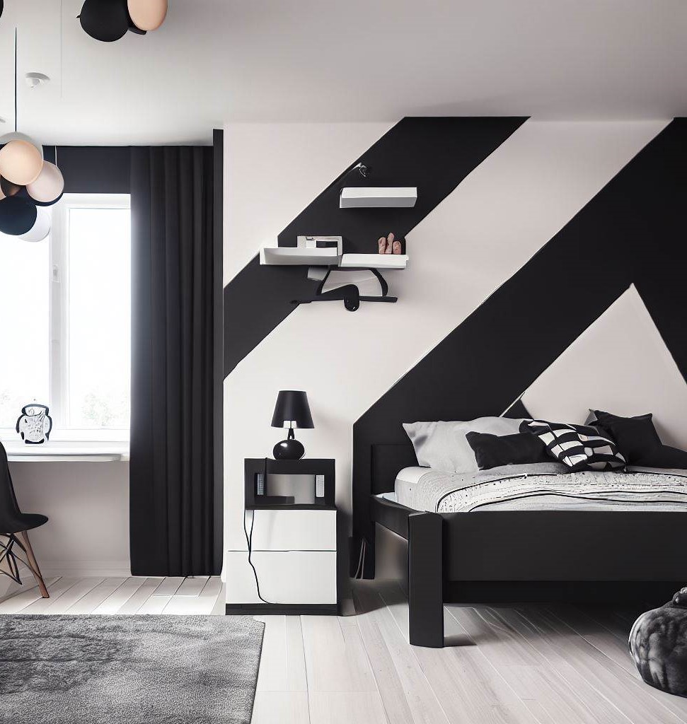 white and black colored room - Unique Color Schemes for Kids' Room Decor