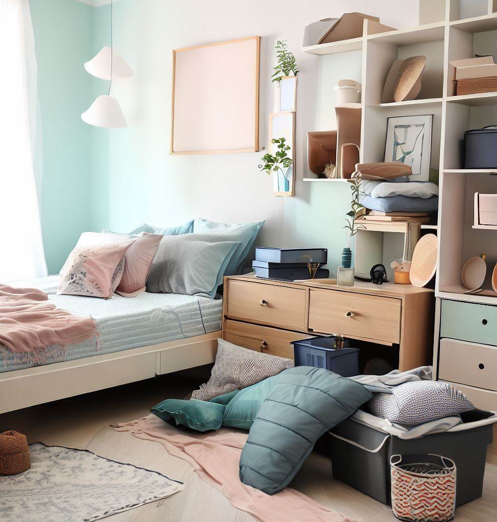 organized room- Small Bedroom Decorating Ideas on a Budget