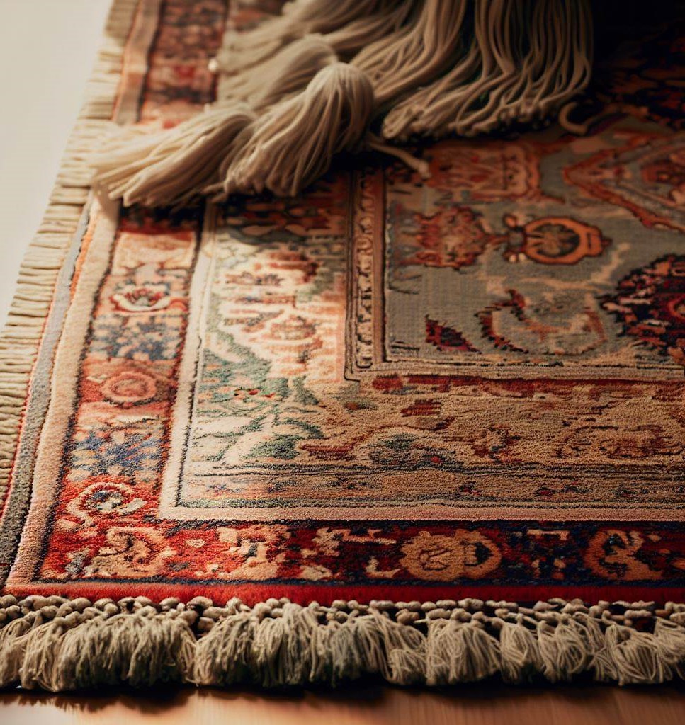 Tasseled on bound edge: Family Room Carpet & Rugs Ideas